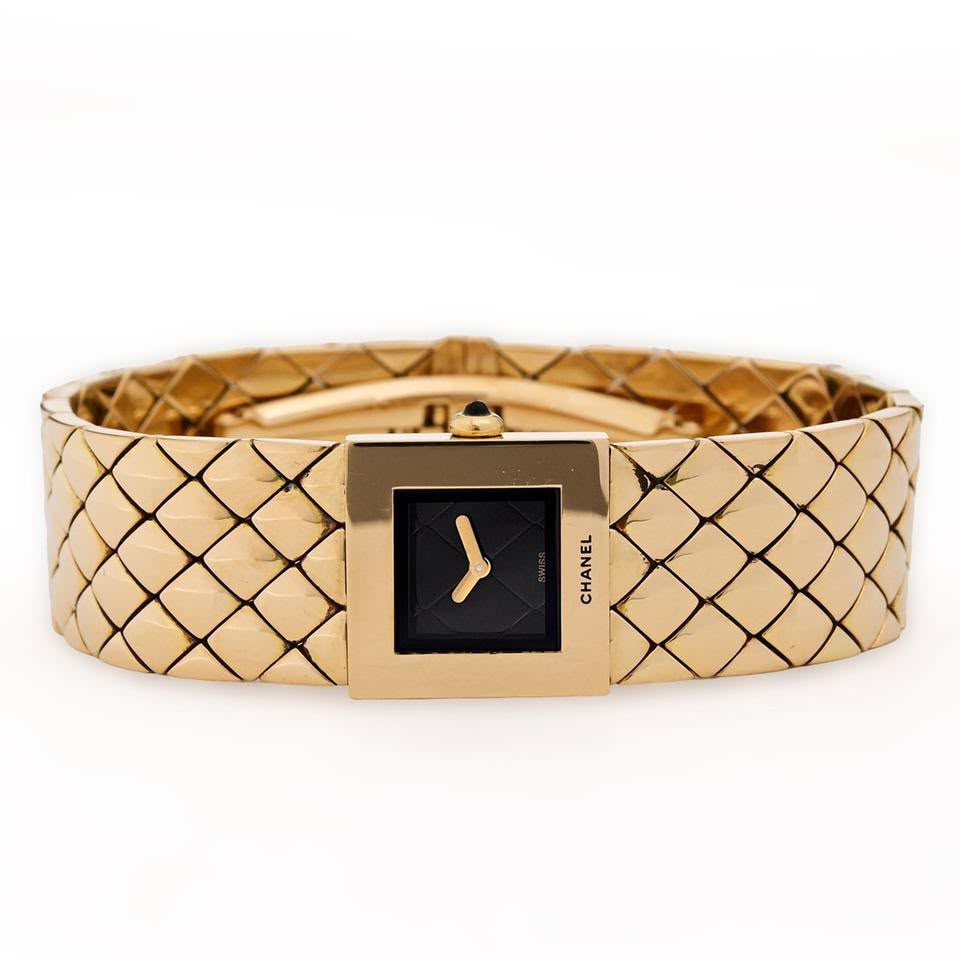 Chanel Square Dial Gold Tone
