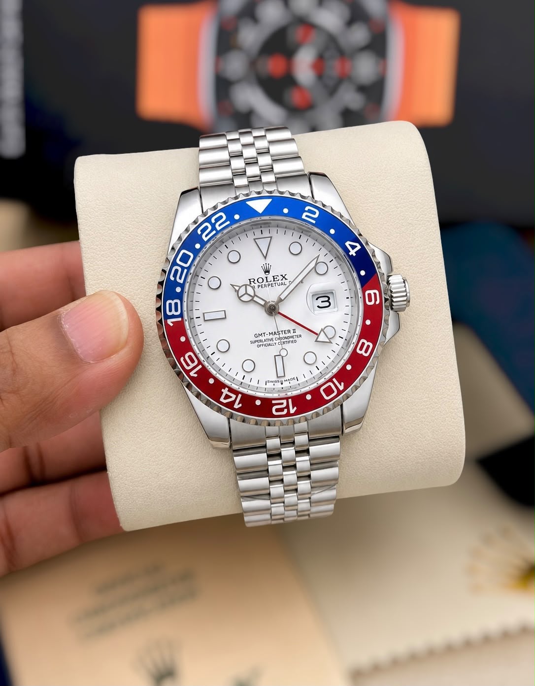 Rolex GMT White Dial Quartz