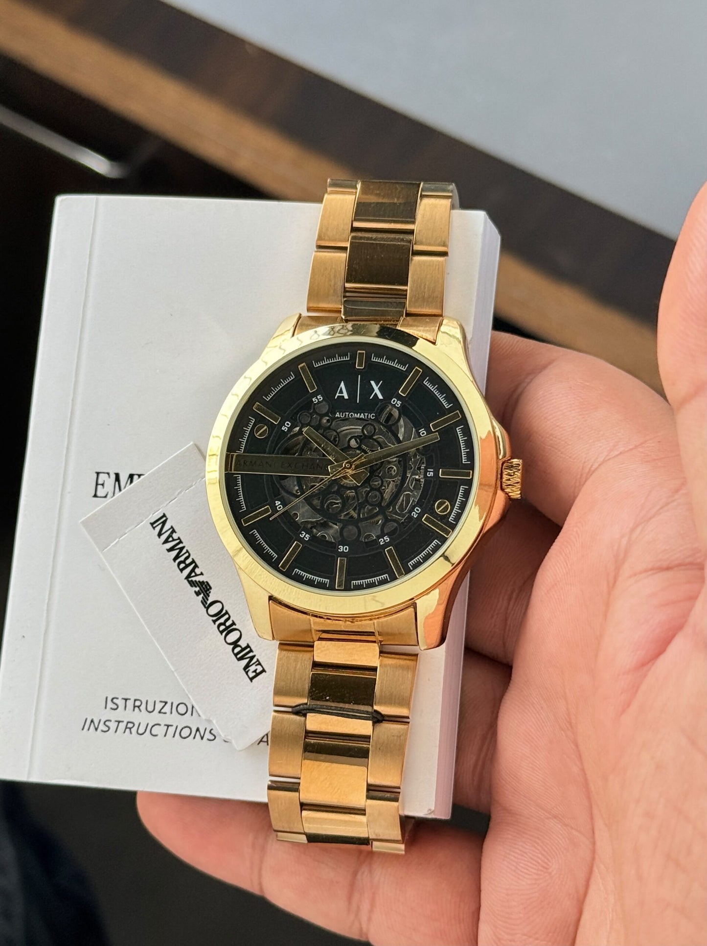 Armani Exchange Modern Automatic Gold Tone