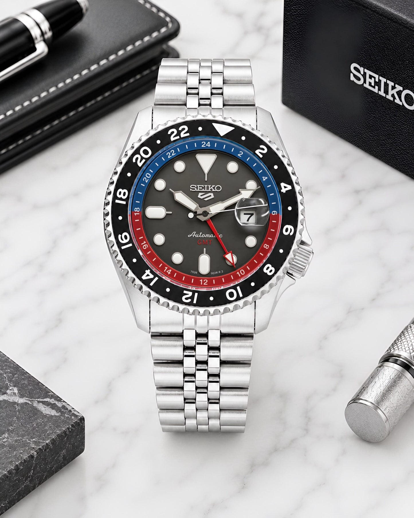 Seiko Grey Sunburst Dial Automatic