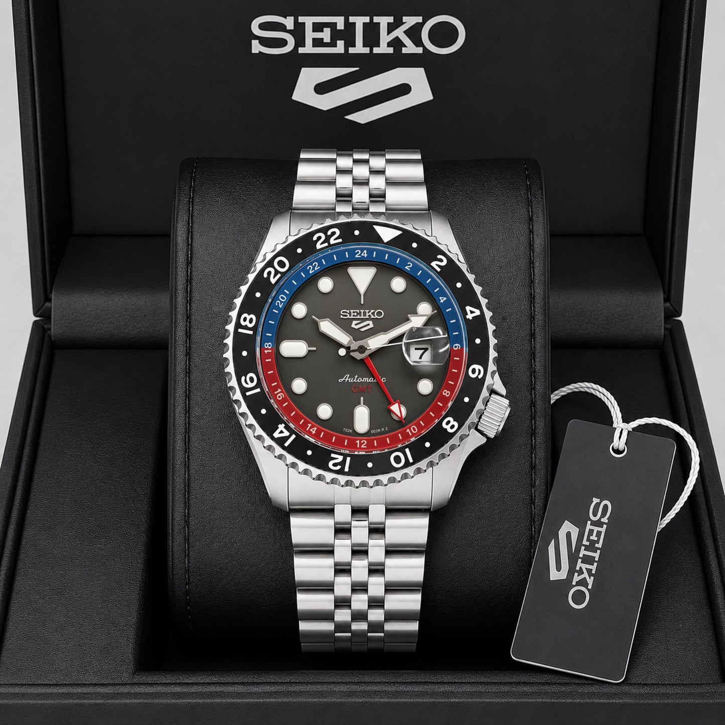 Seiko Grey Sunburst Dial Automatic