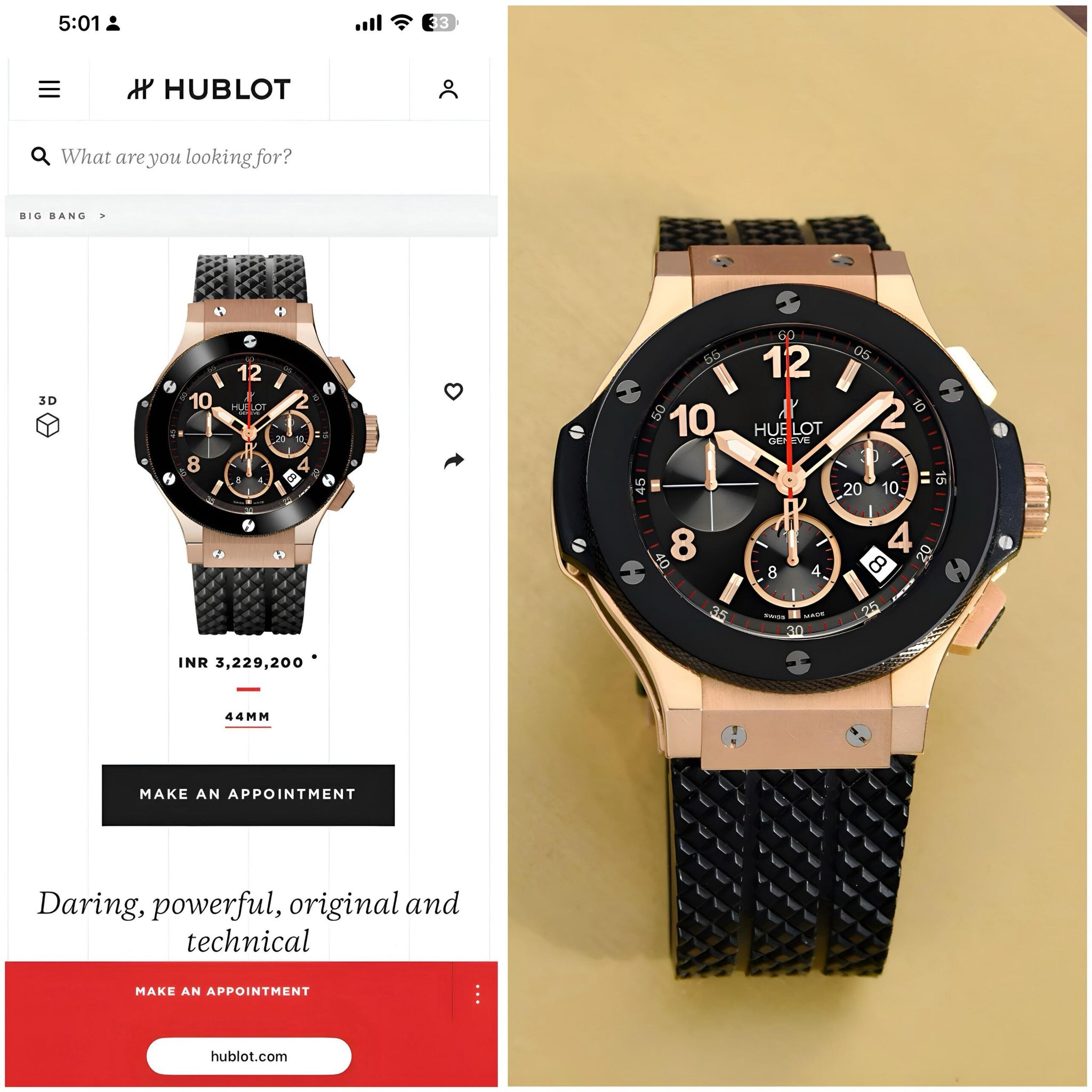 Hublot Big Bang Chronograph Black Multifunction Dial