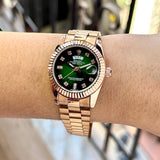 Rolex Rose Gold Green Dial