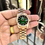 Rolex Rose Gold Green Dial