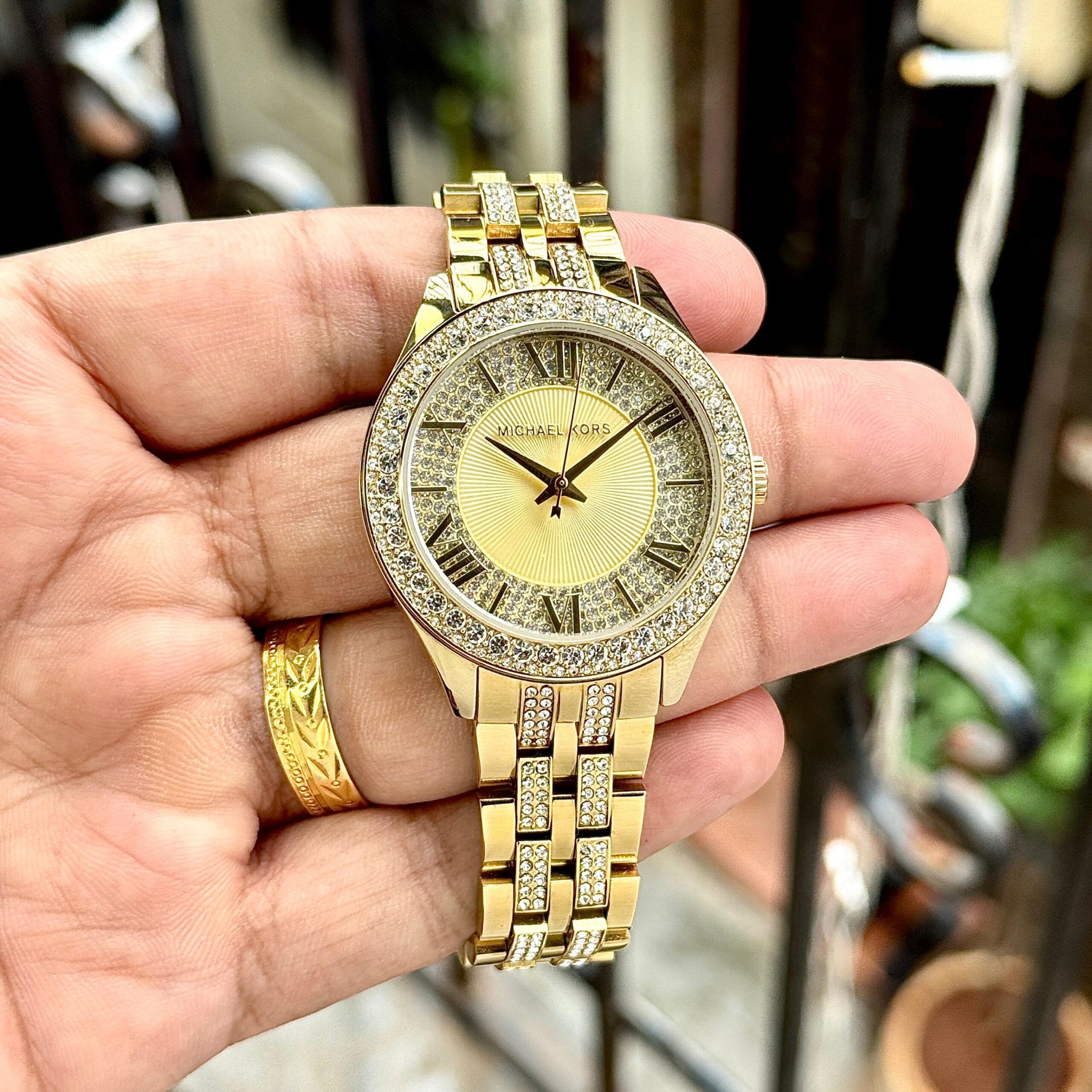 Michael Kors Harlowe Gold Sunray Dial