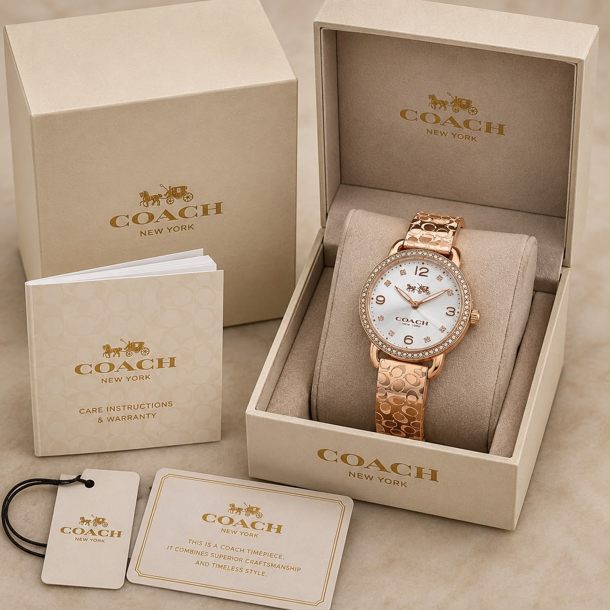 Coach Delancey Rose Gold-Tone