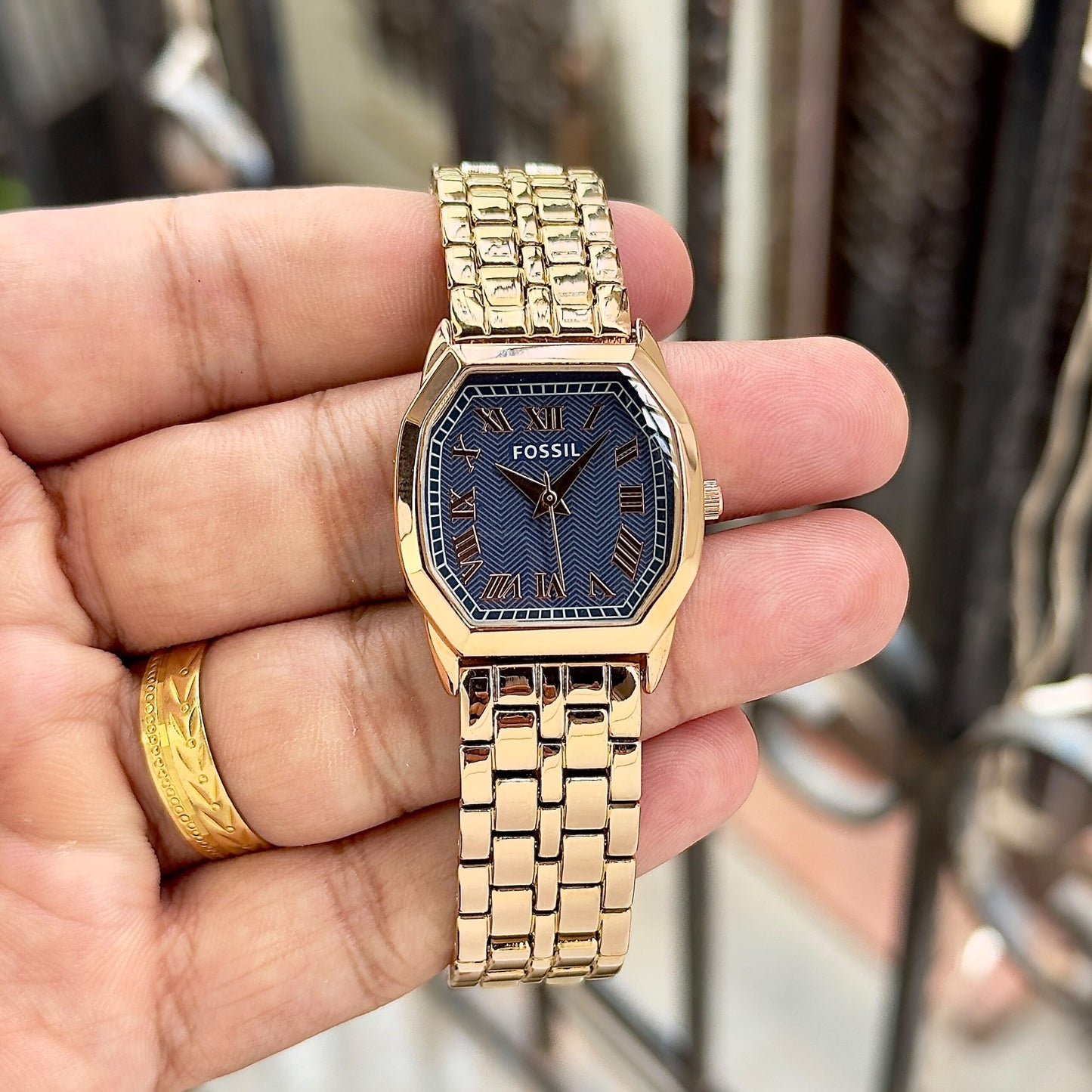 Fossil Harlow Series Blue Textured Dial