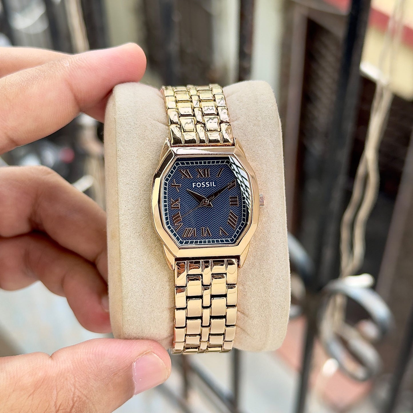 Fossil Harlow Series Blue Textured Dial