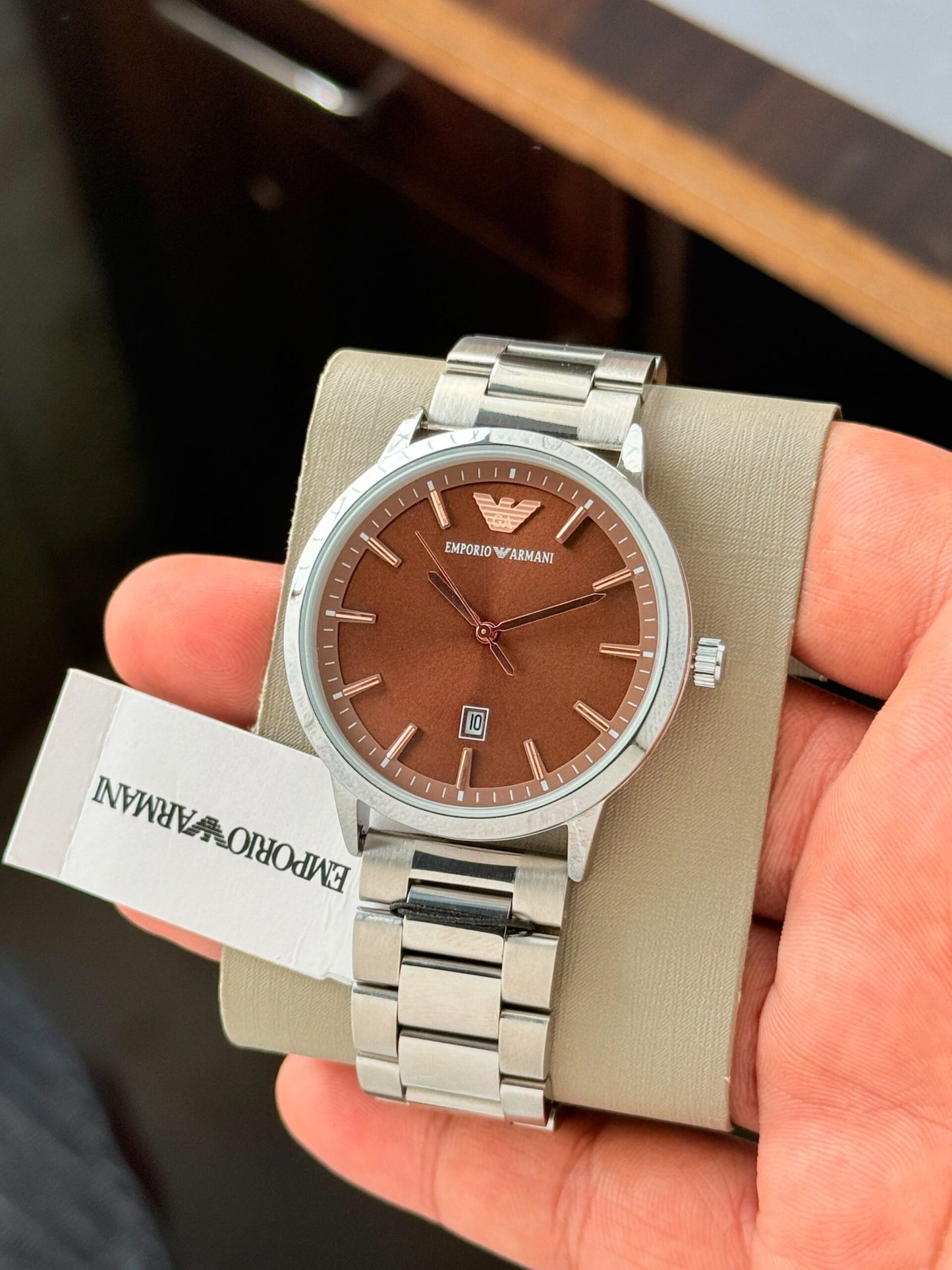 Emporio Armani Automatic Style Brown Dial