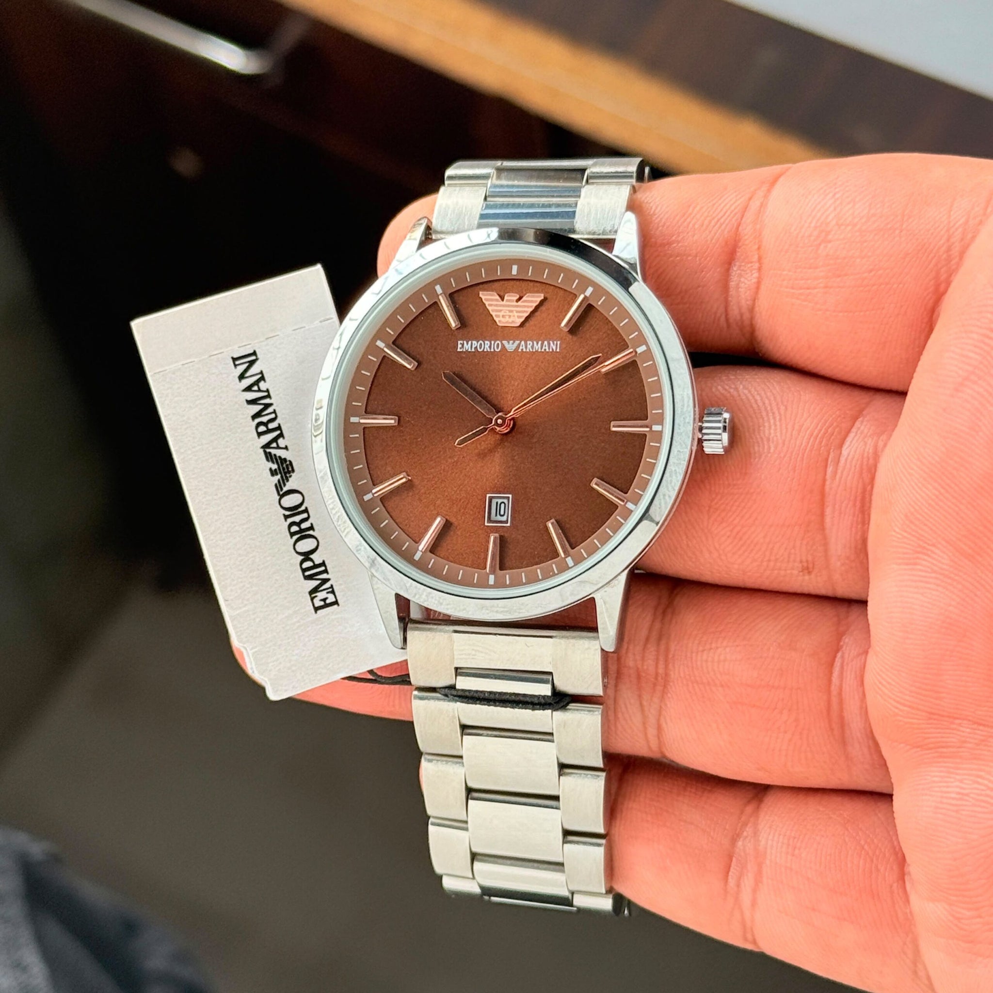 Emporio Armani Automatic Style Brown Dial