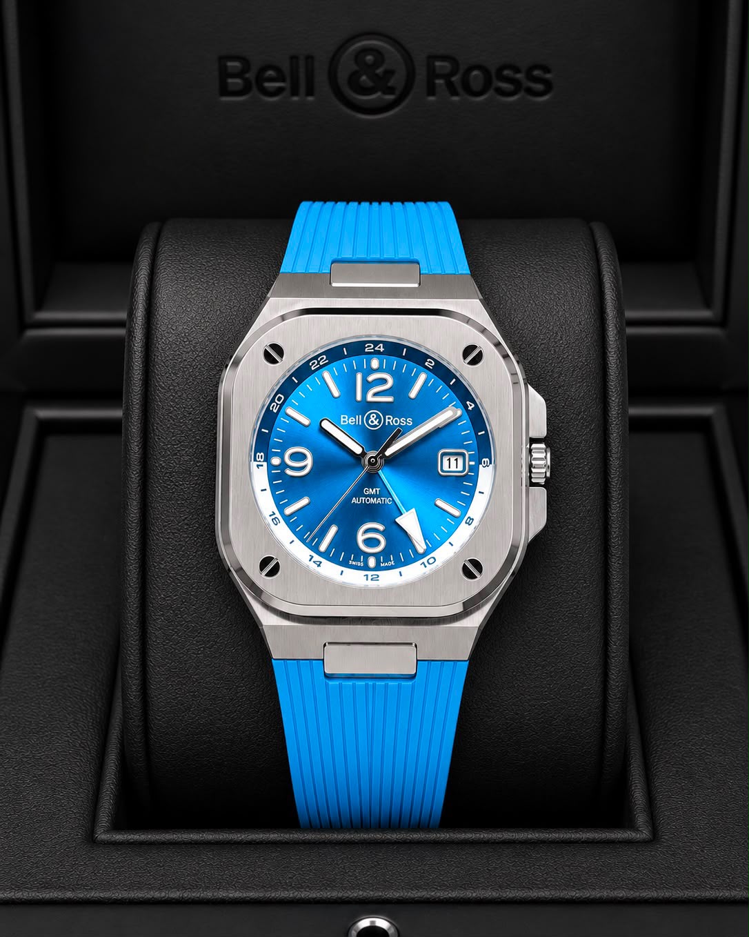 Bell &amp; Ross Dual Time Zone Blue Automatic