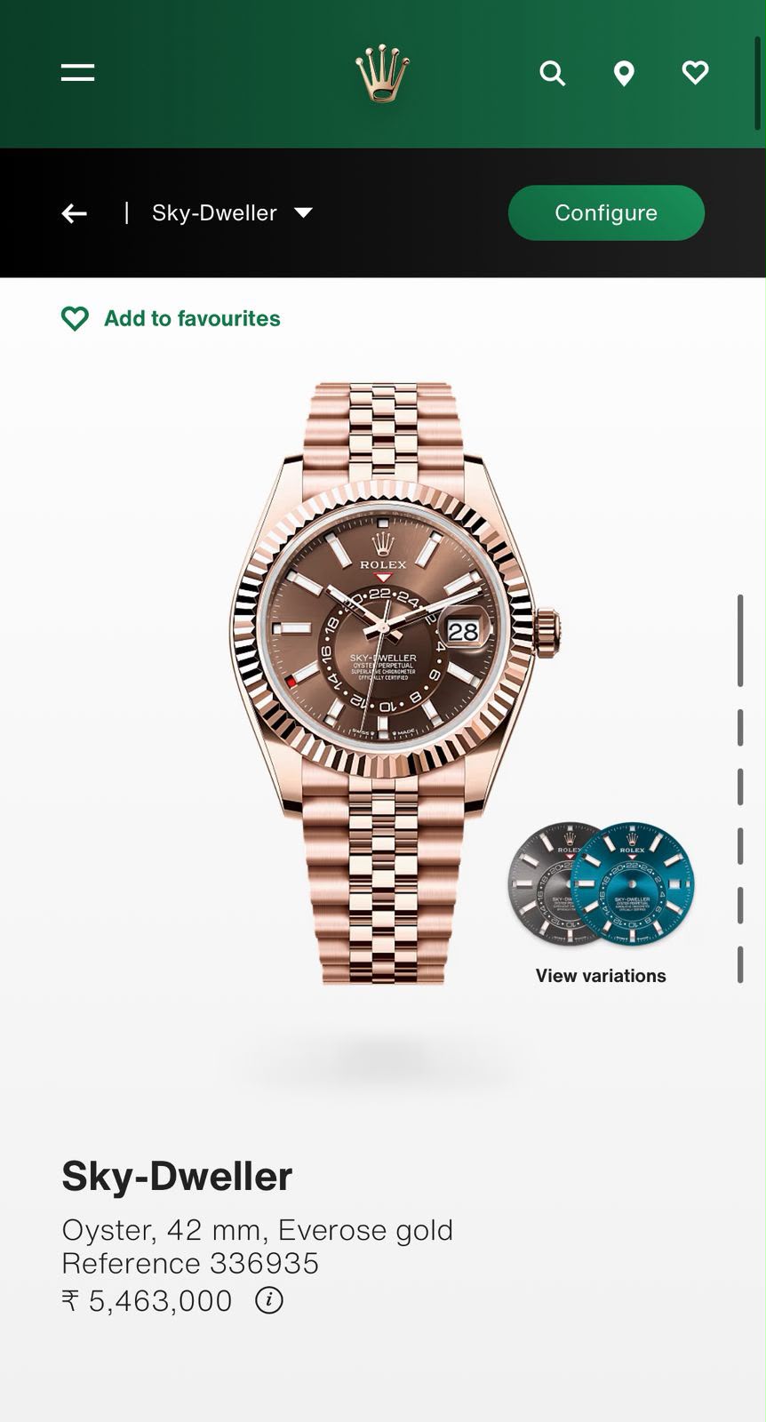 Rolex Sky-Dweller Rose Gold Tone