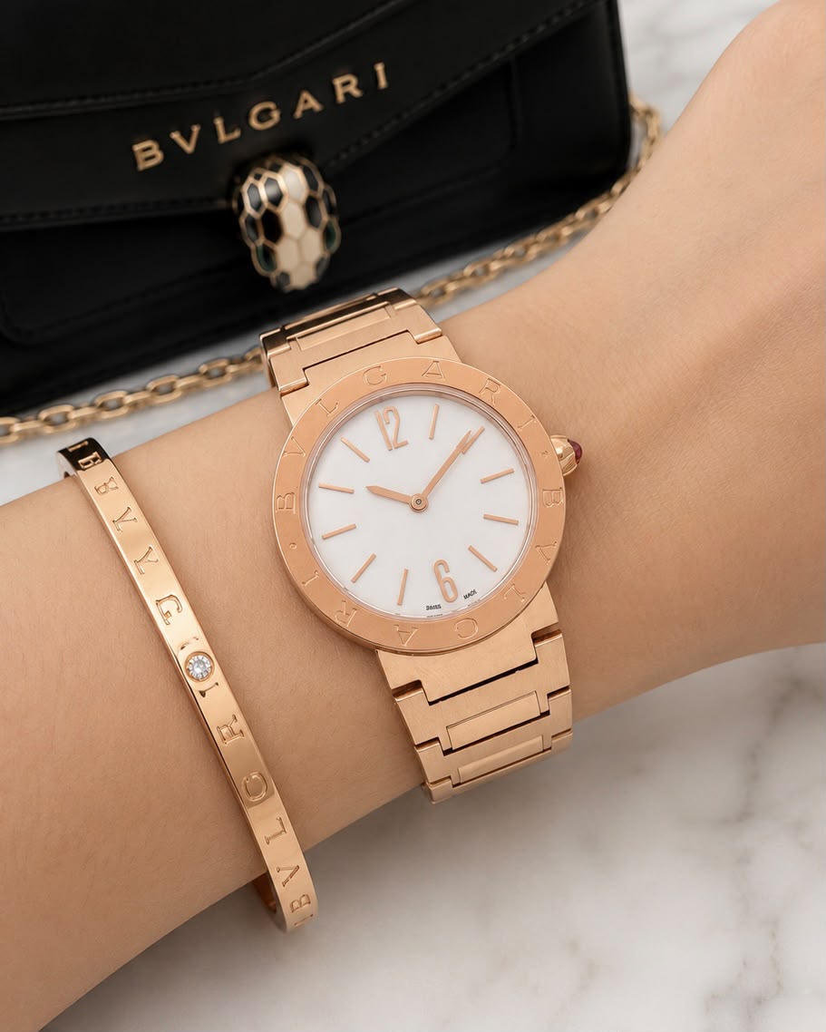 Bvlgari Marble Dial Rose Gold