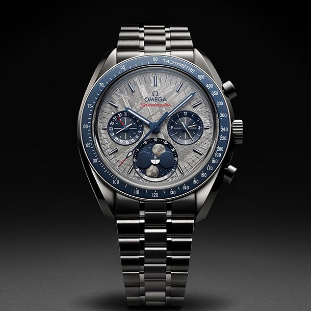 Omega Speedmaster Moonphase Grey Blue Dial