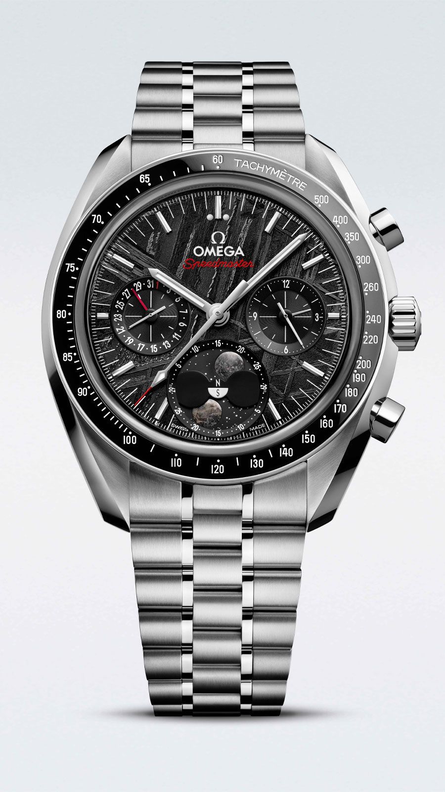 Omega Speedmaster Moonphase Meteorite Dial