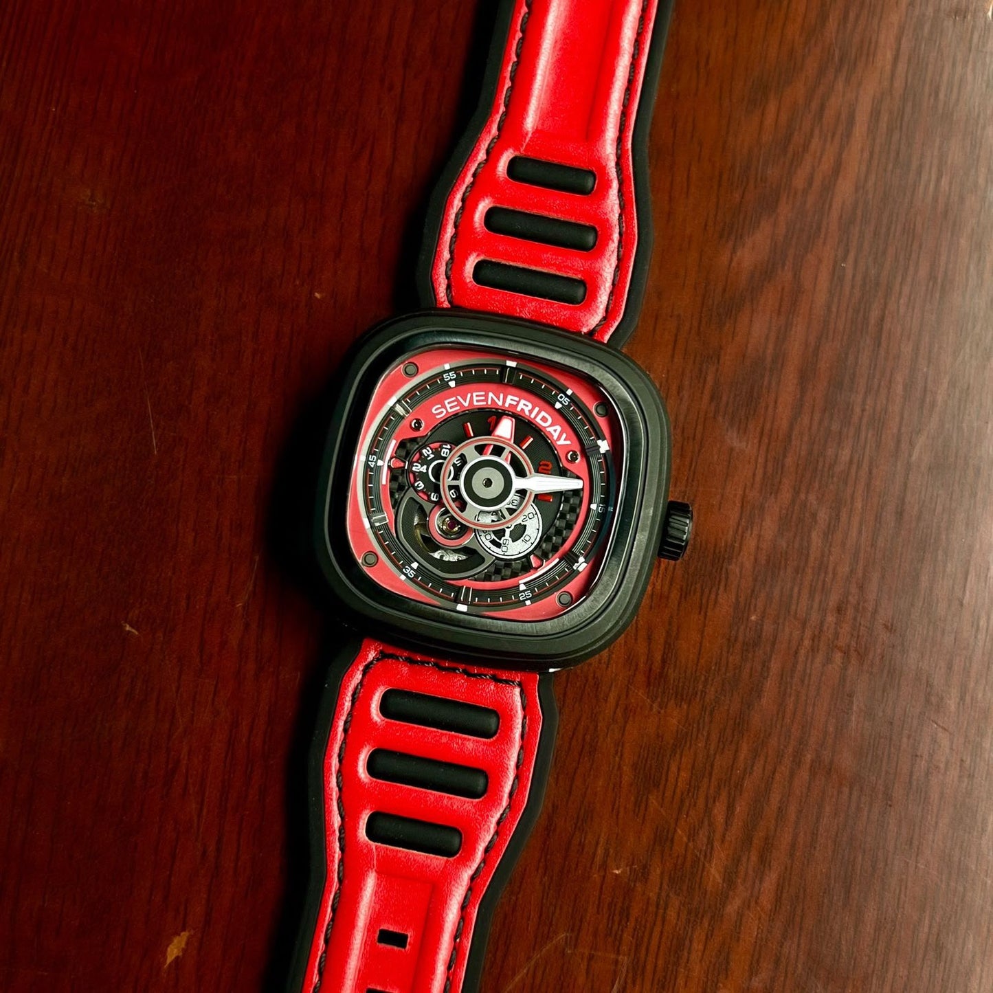 SevenFriday P Series Racing Red Automatic