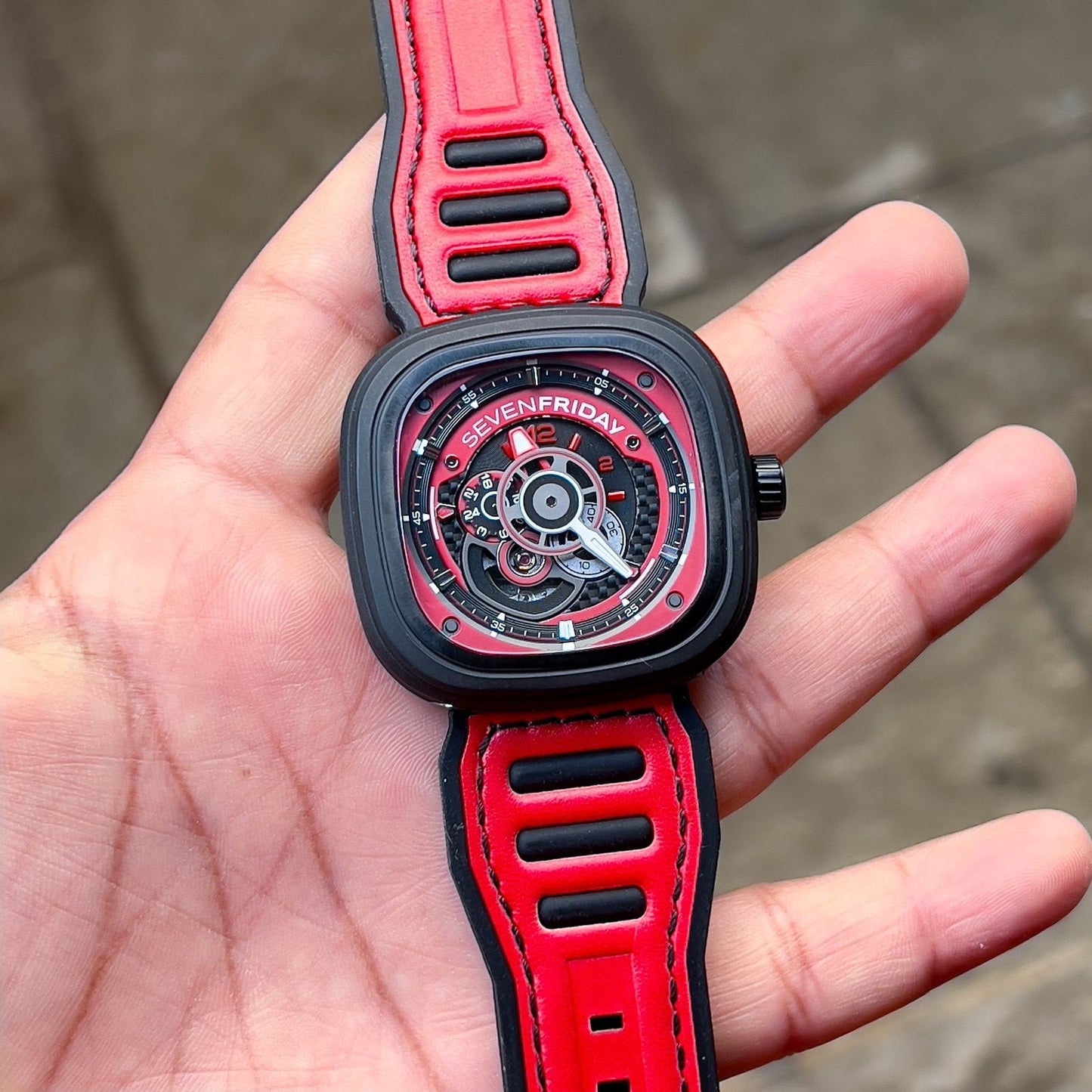 SevenFriday P Series Racing Red Automatic