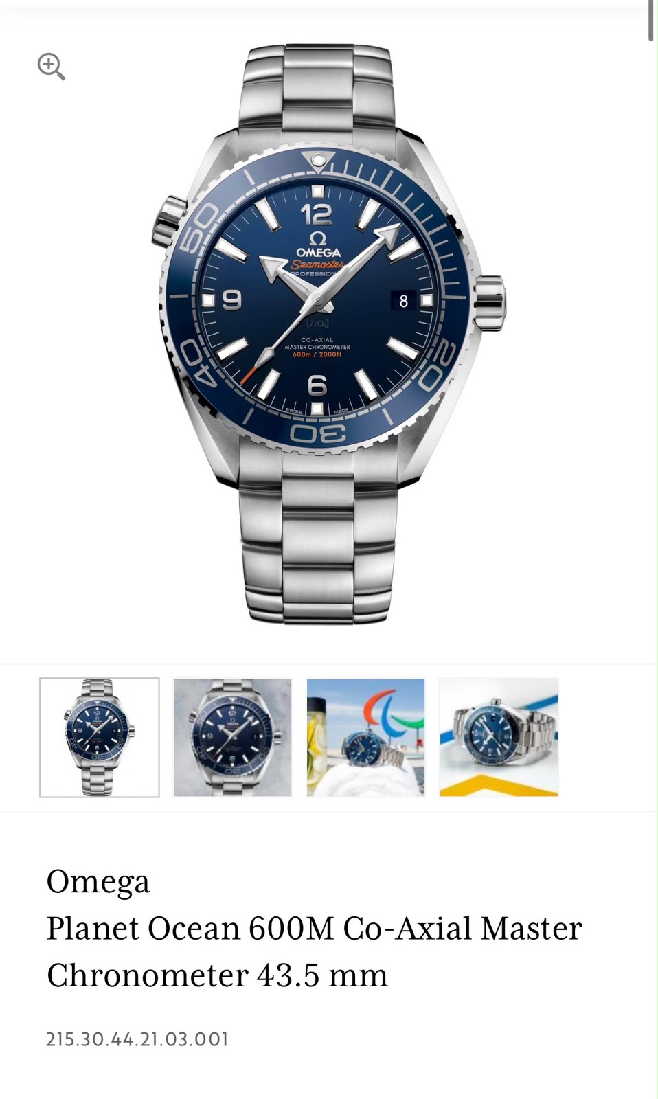 Omega Seamaster Planet Ocean Silver Automatic