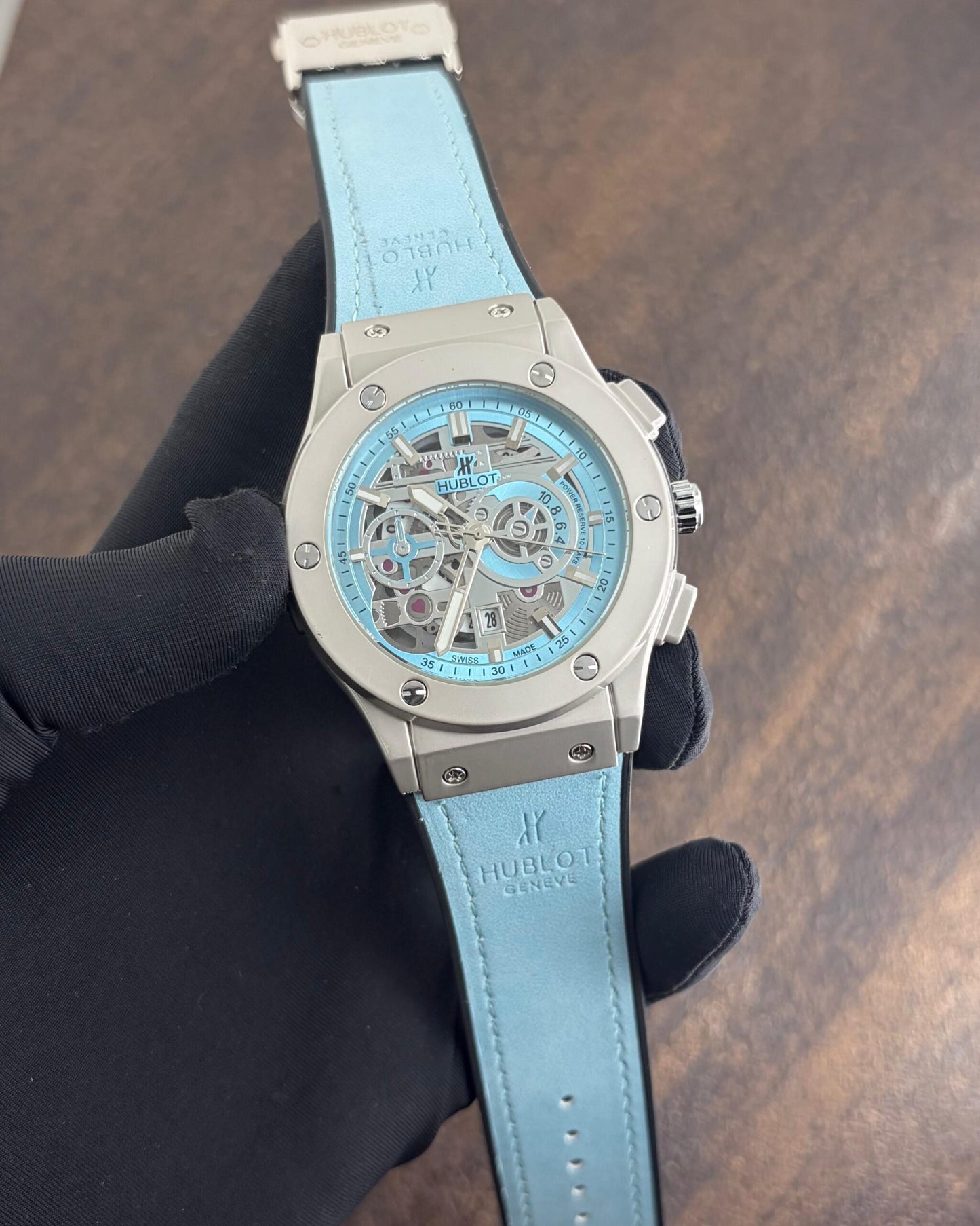 Hublot Ice Blue Leather Quartz