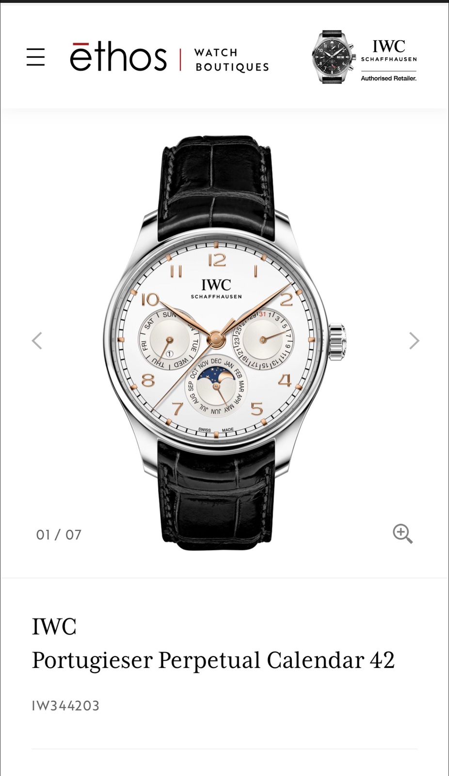 IWC Portugieser Chronograph White Dial