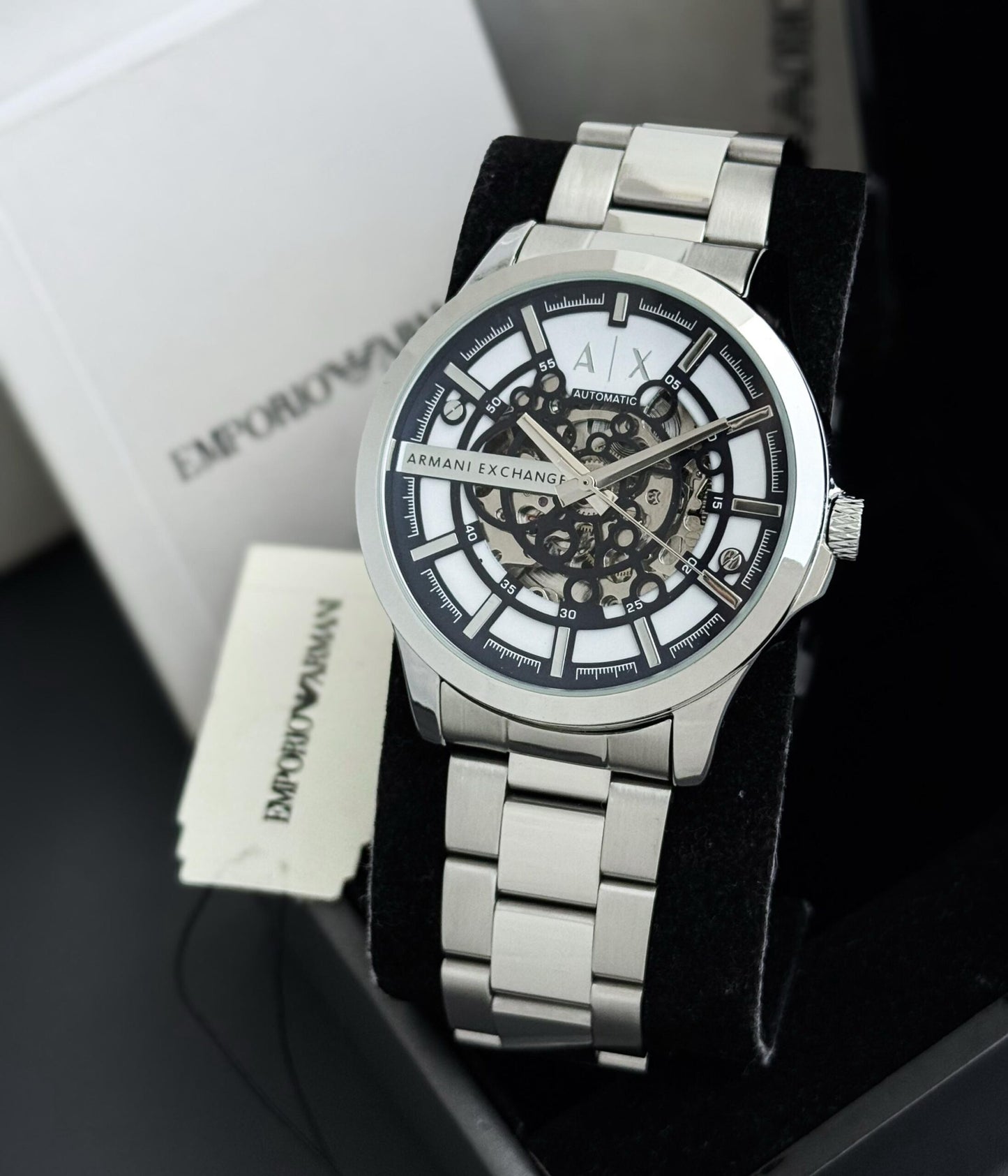 Armani Exchange White &amp; Blue Dial