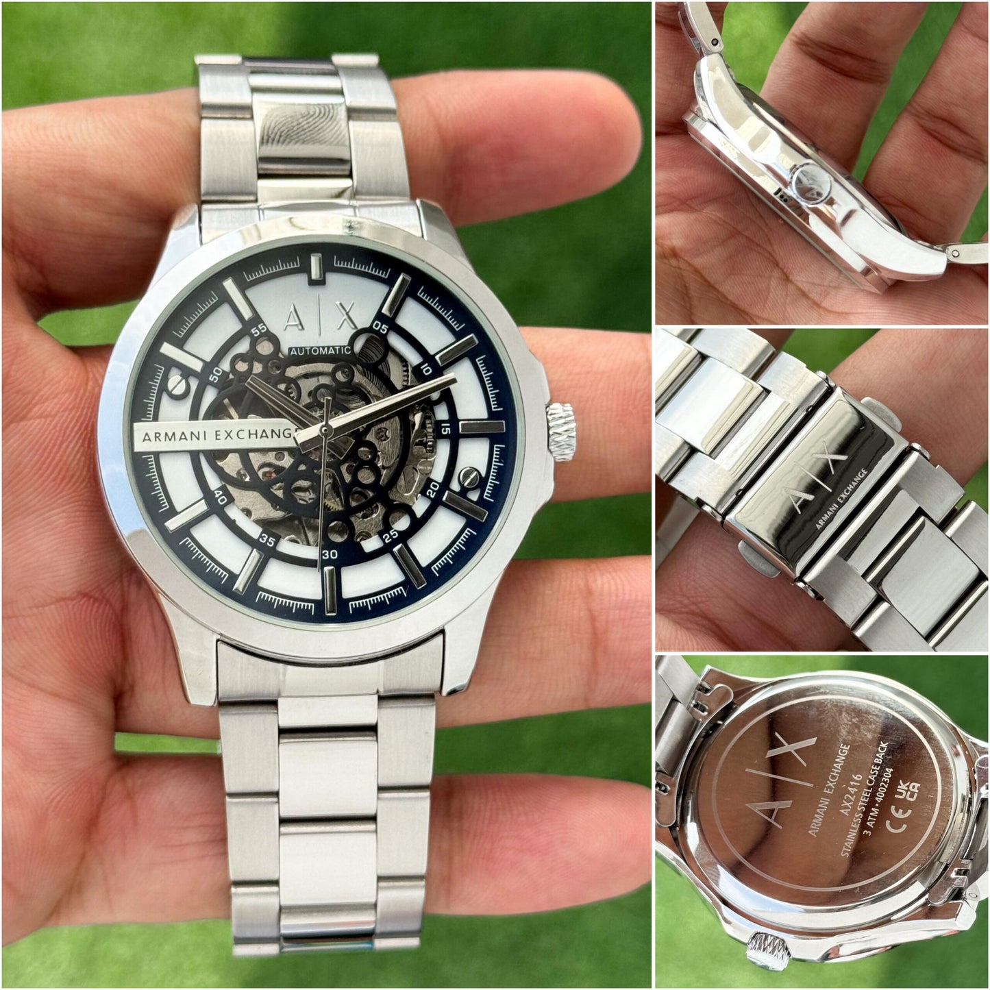 Armani Exchange White &amp; Blue Dial