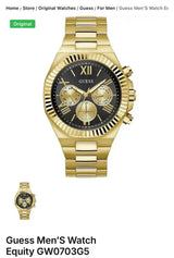 Guess Equity Black Analog Dial