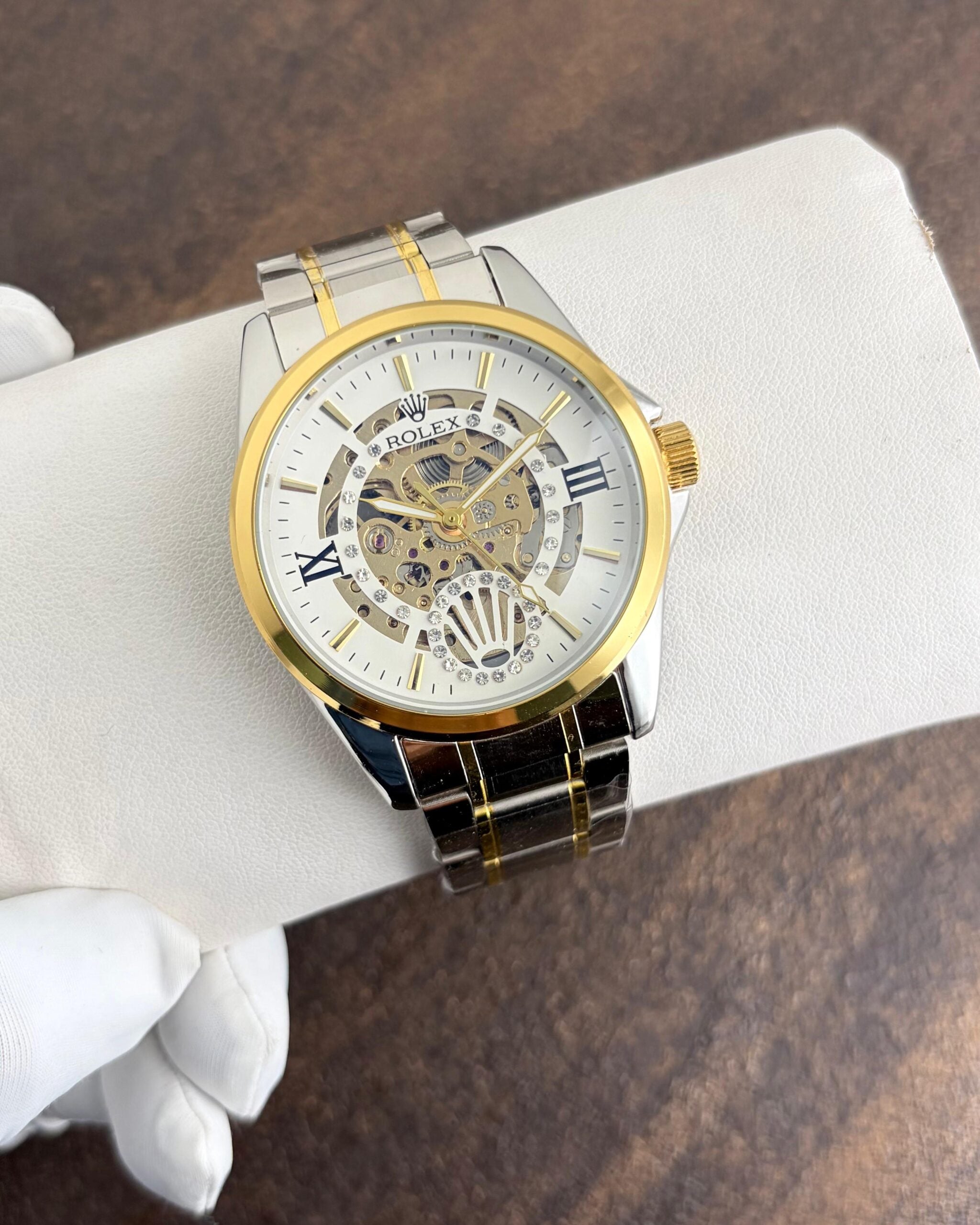 Rolex Automatic Open Heart White Dial
