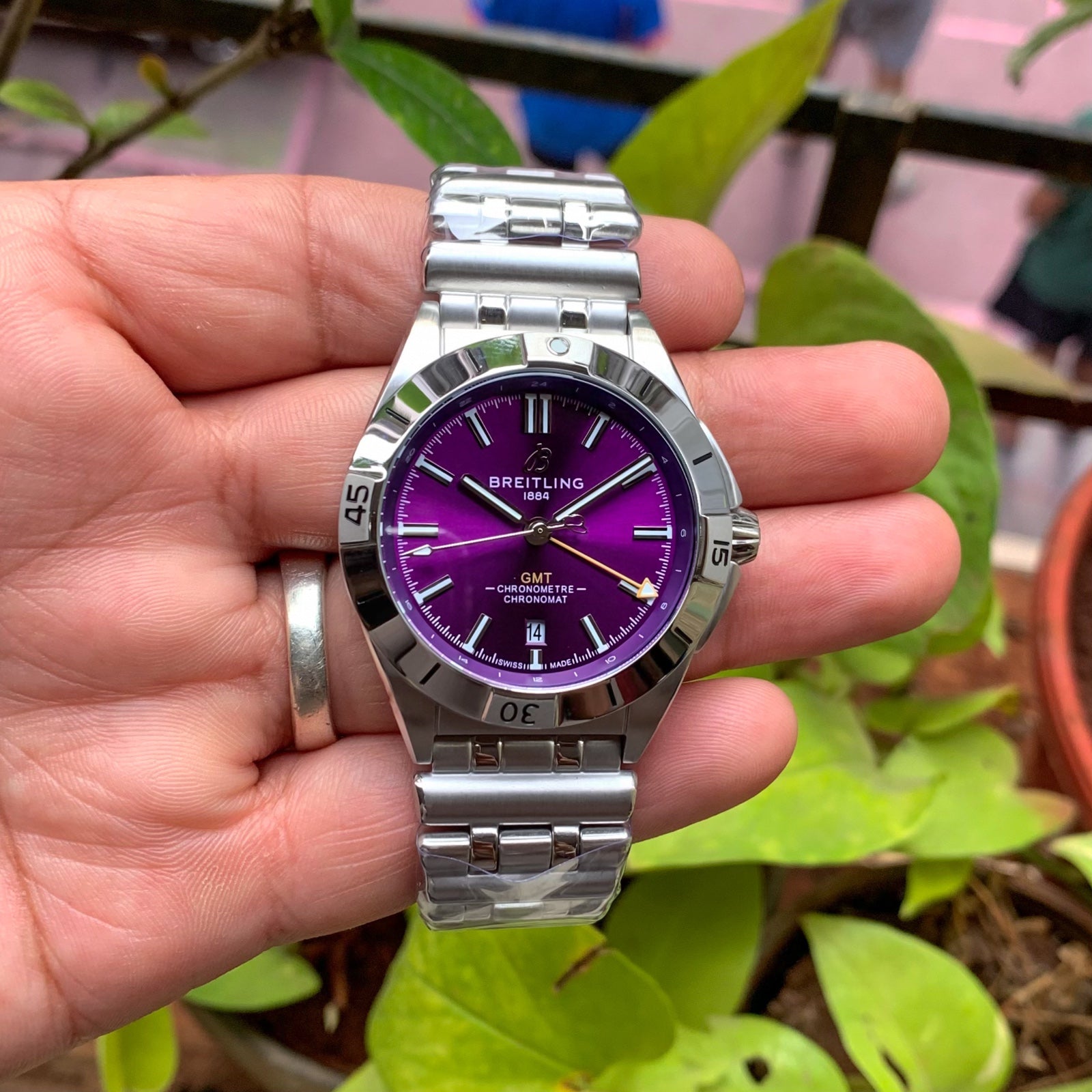 Breitling Chronomat Minnesota Purple Dial
