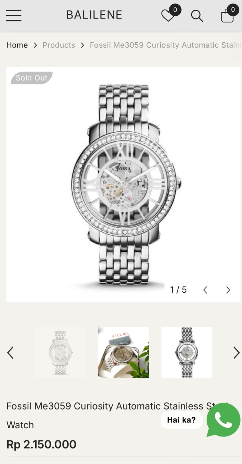 Fossil Silver-Tone Automatic