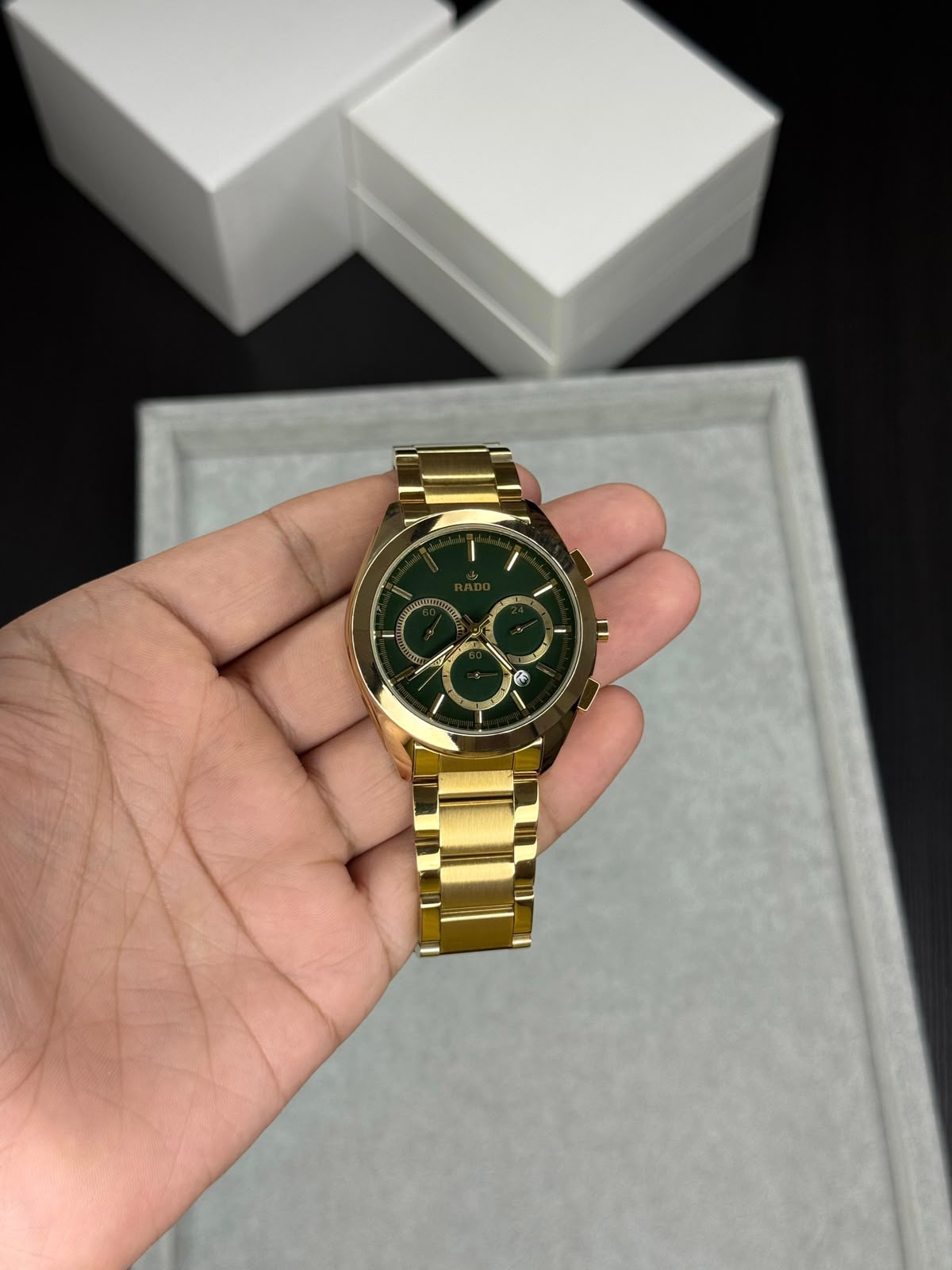 Rado Hyper Chrome Green Dial Quartz