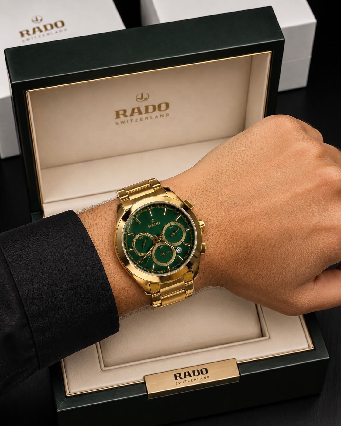 Rado Hyper Chrome Green Dial Quartz