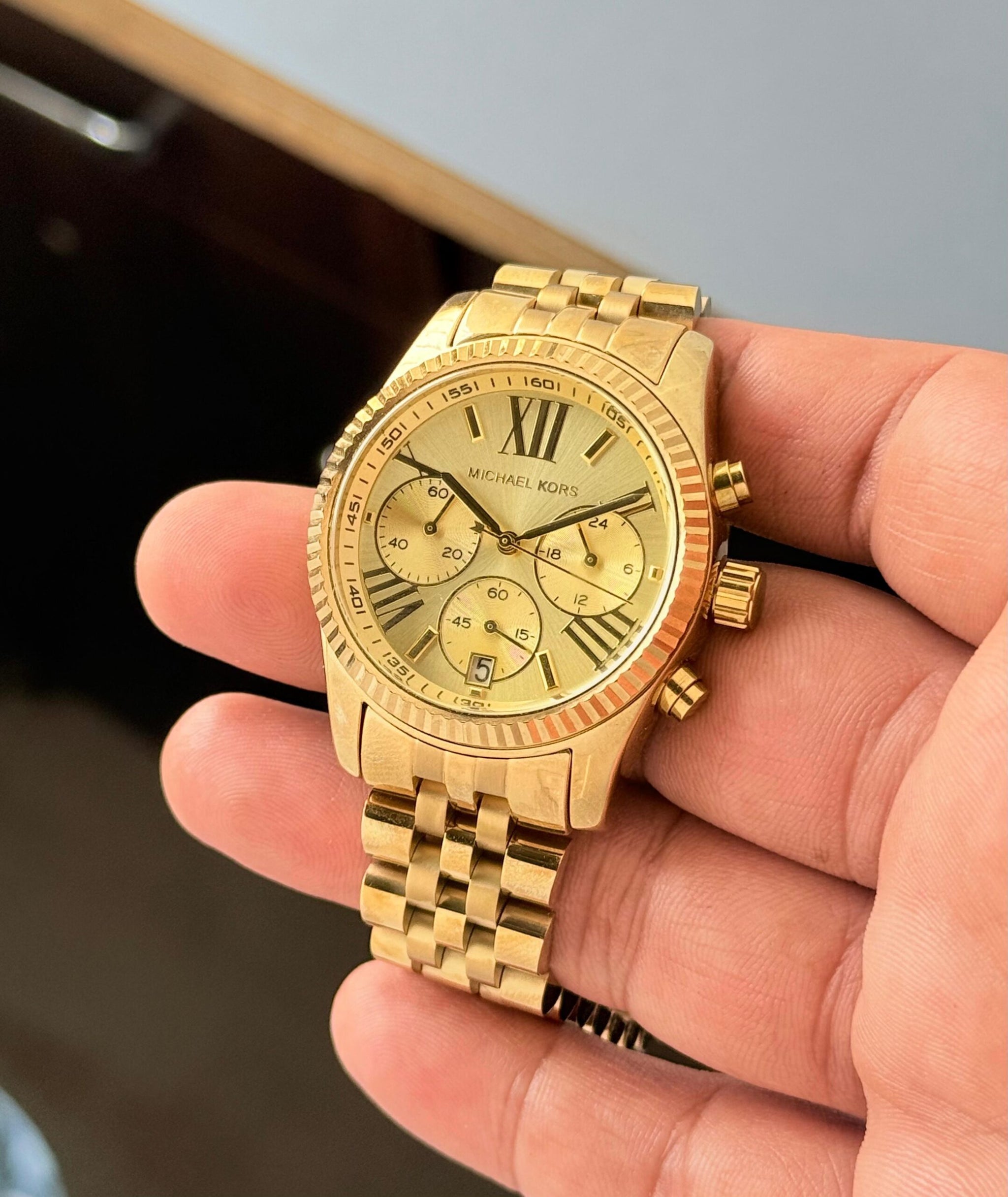 Michael Kors Lexington Gold Chronograph Quartz