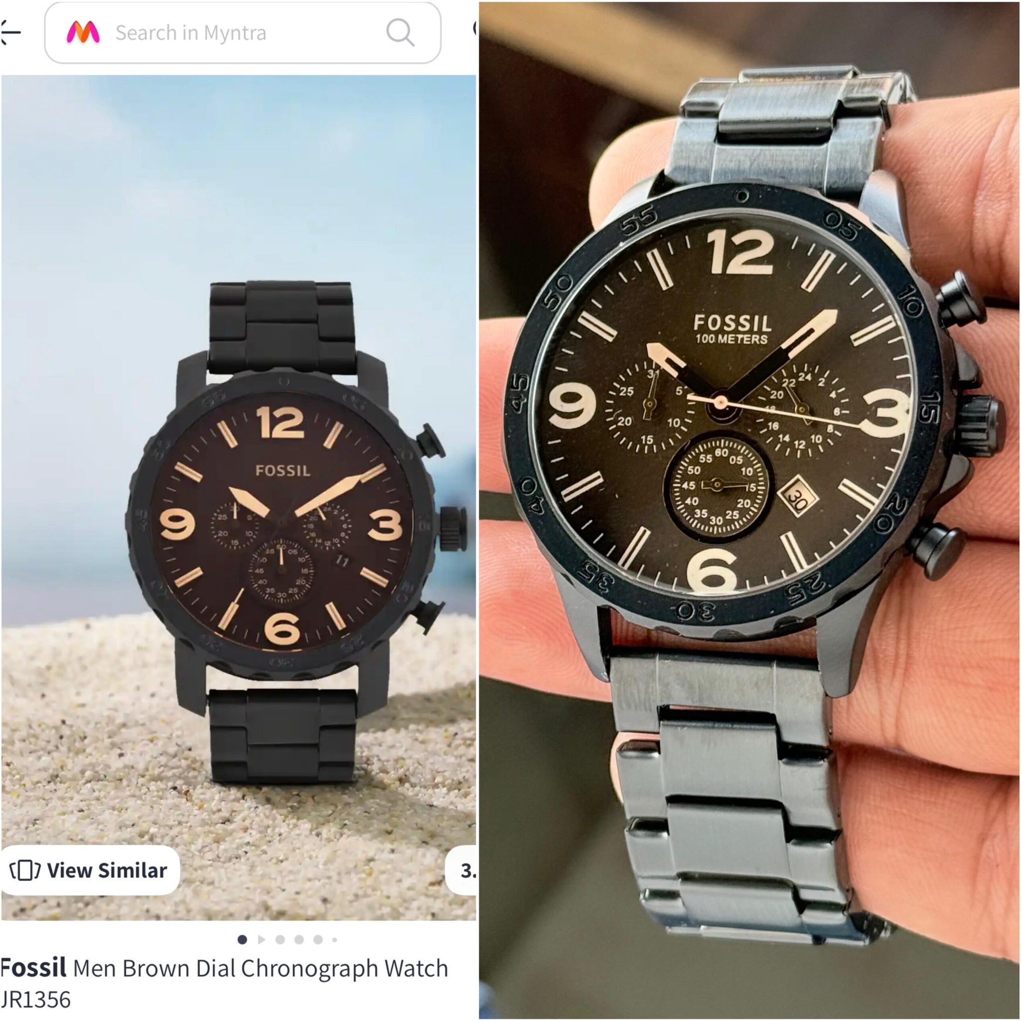 Fossil Nate Chronograph Brown Dial Quartz