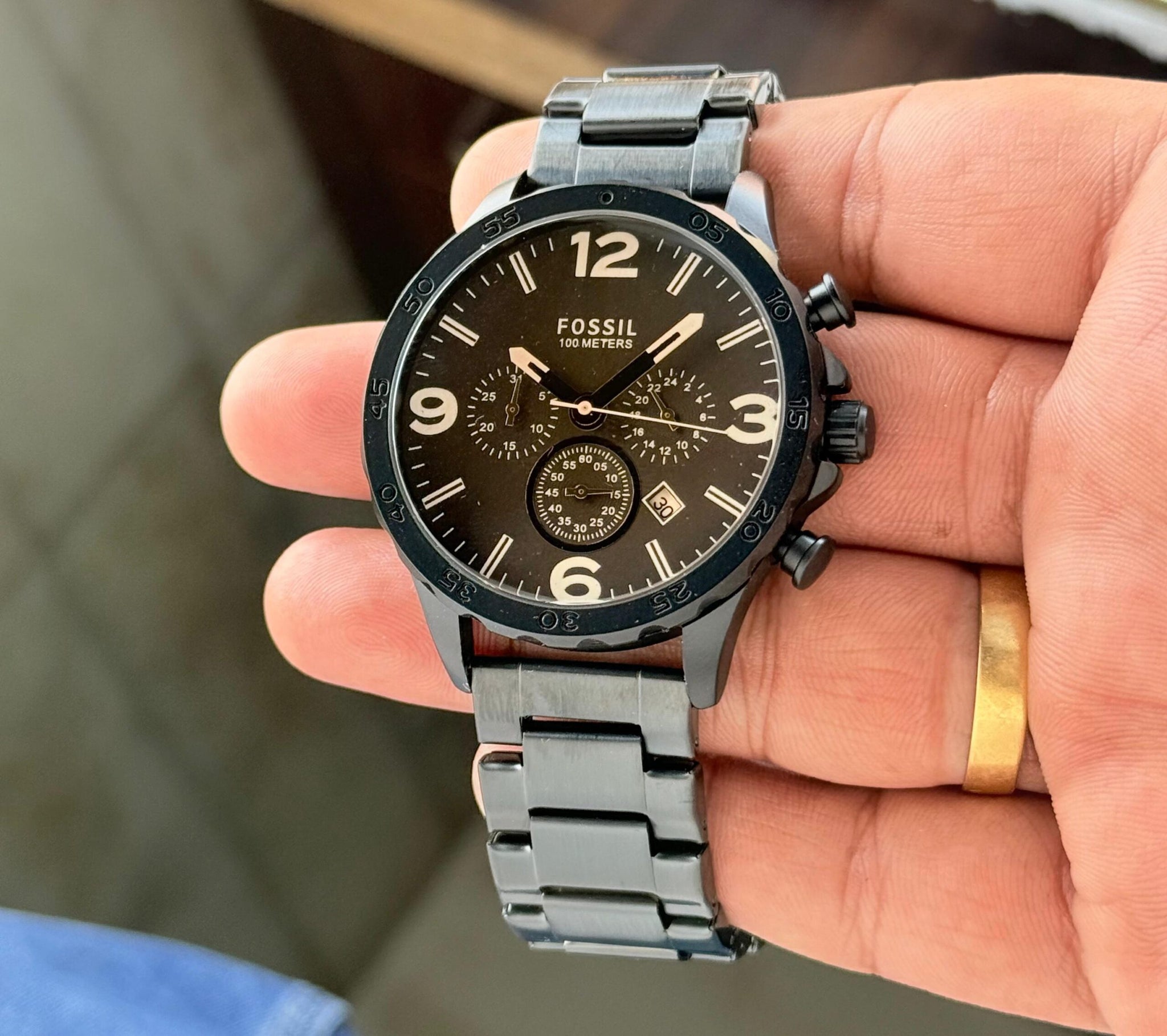 Fossil Nate Chronograph Brown Dial Quartz