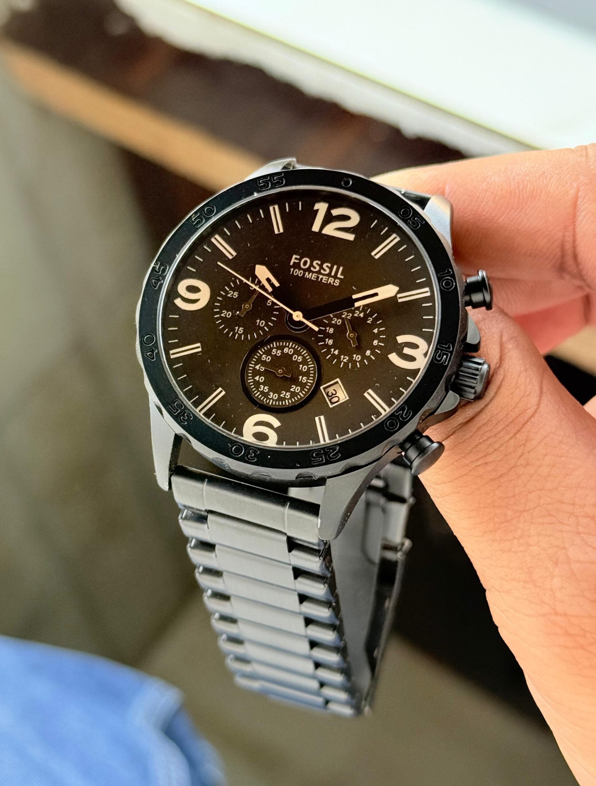Fossil Nate Chronograph Brown Dial Quartz