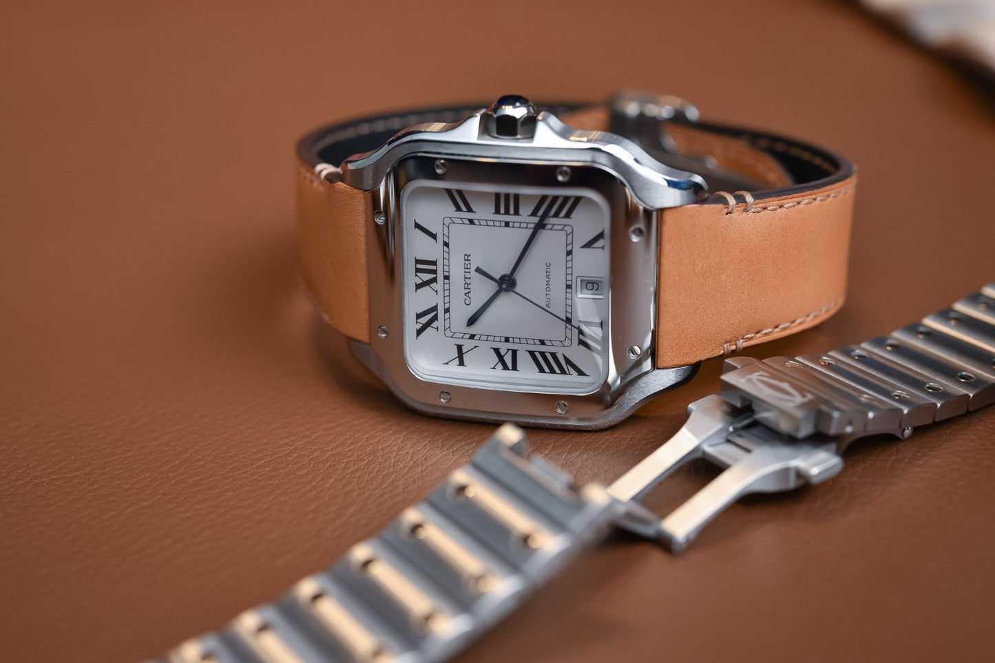 Cartier Santos White Dial Automatic