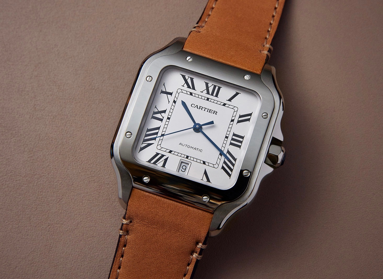 Cartier Santos White Dial Automatic