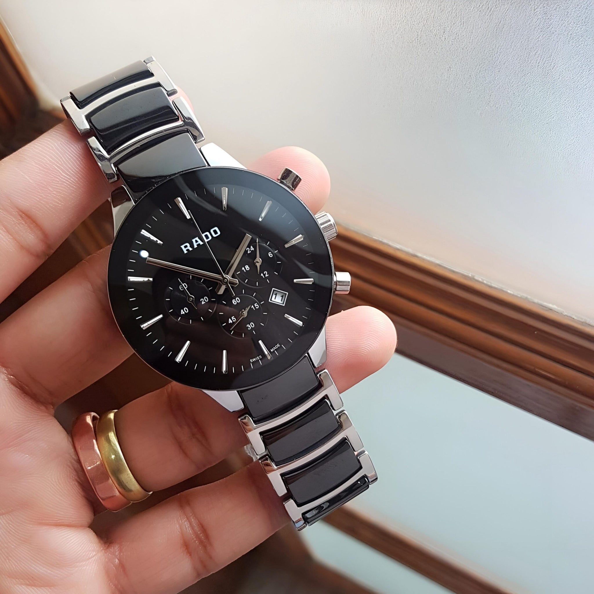 Rado Centrix Black Quartz Chronograph