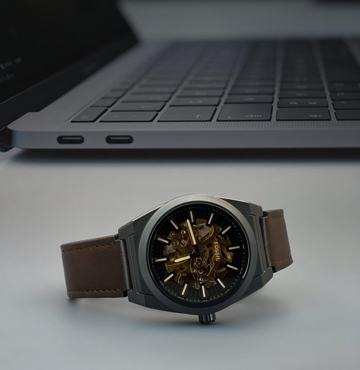 Fossil Brown Analog Dial Automatic