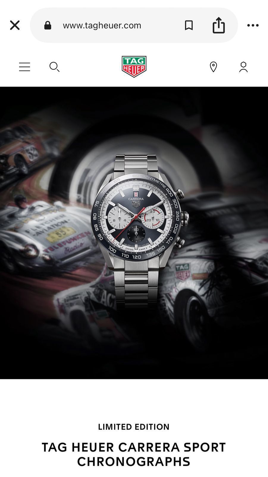 Tag Heuer Black Analog Dial Quartz