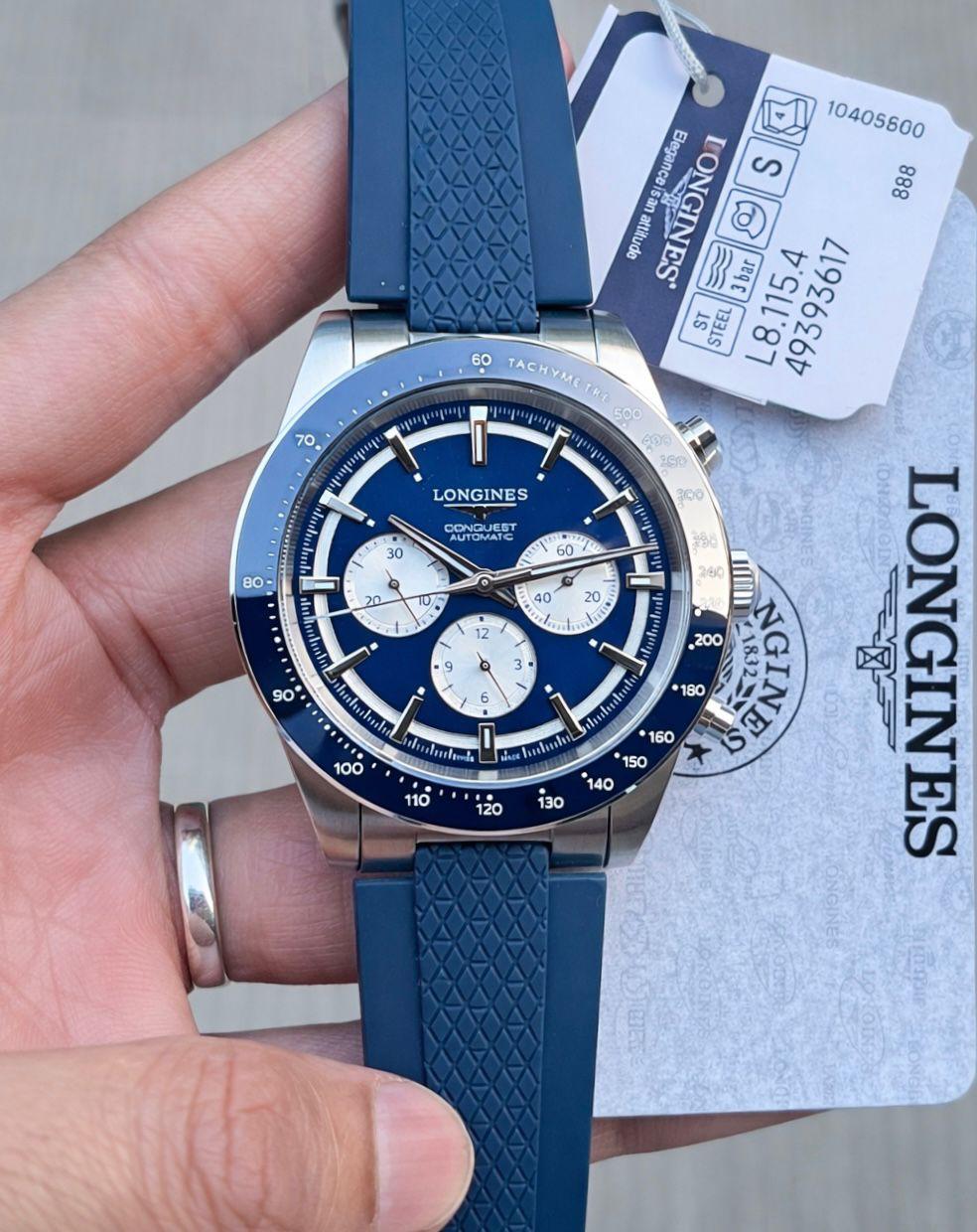 Longines Conquest White &amp; Blue Dial Automatic