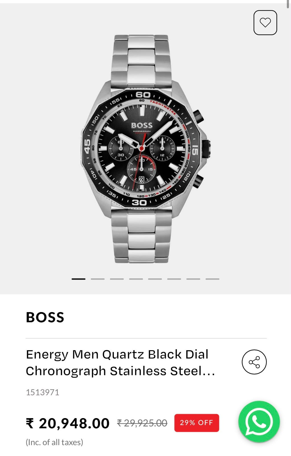 Hugo Boss Energy Black Multi-Function Quartz
