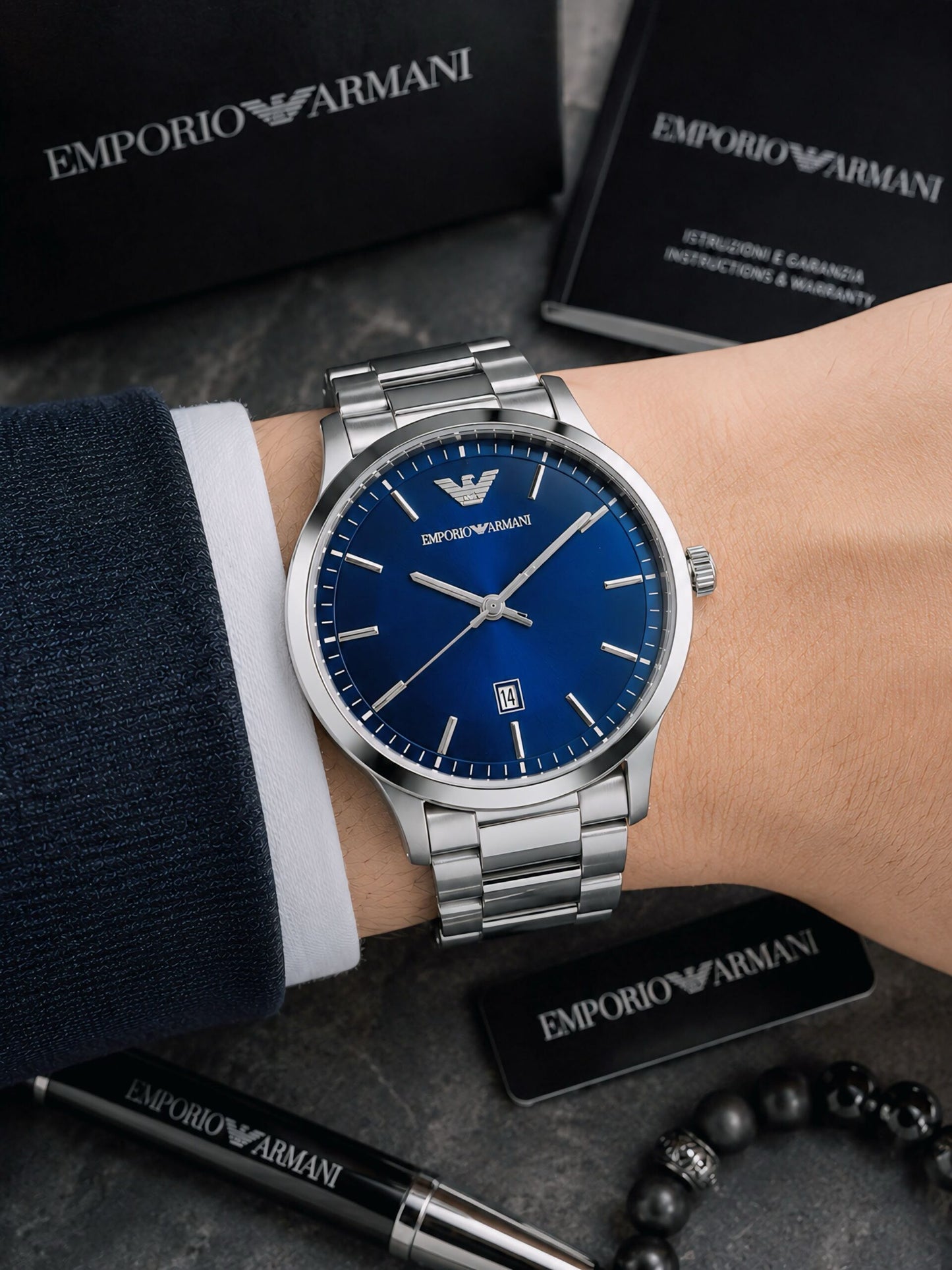 Emporio Armani Renato Series Blue Dial