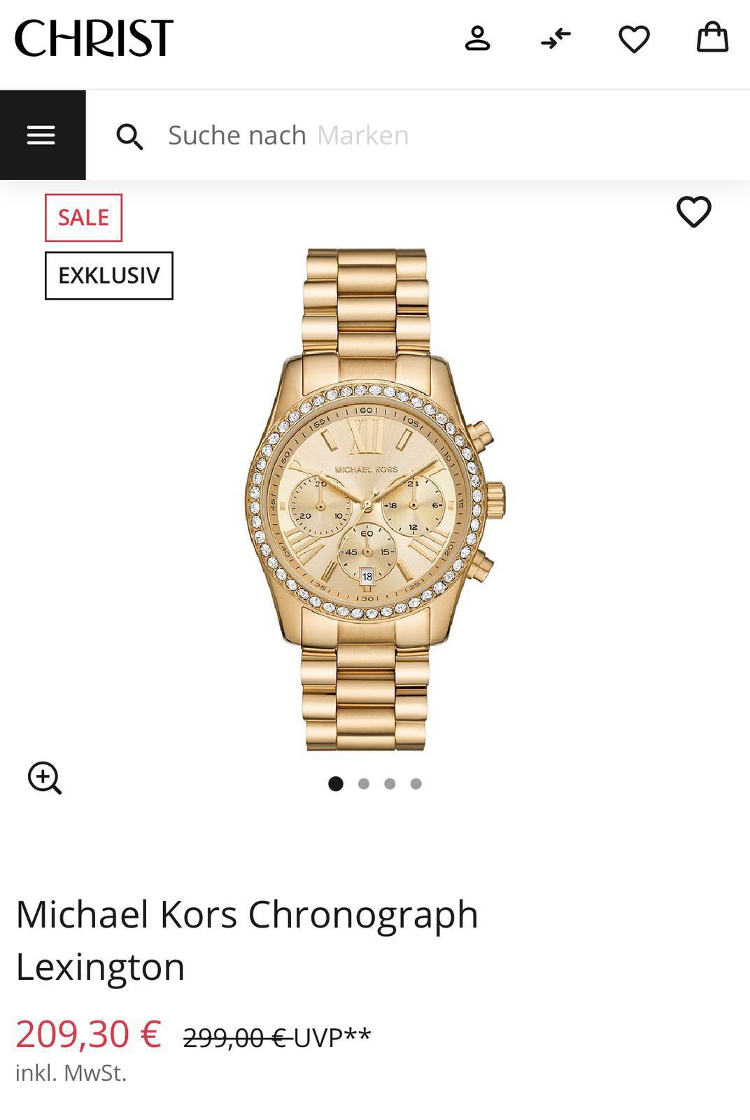 Michael Kors Gold Dial 36mm Quartz