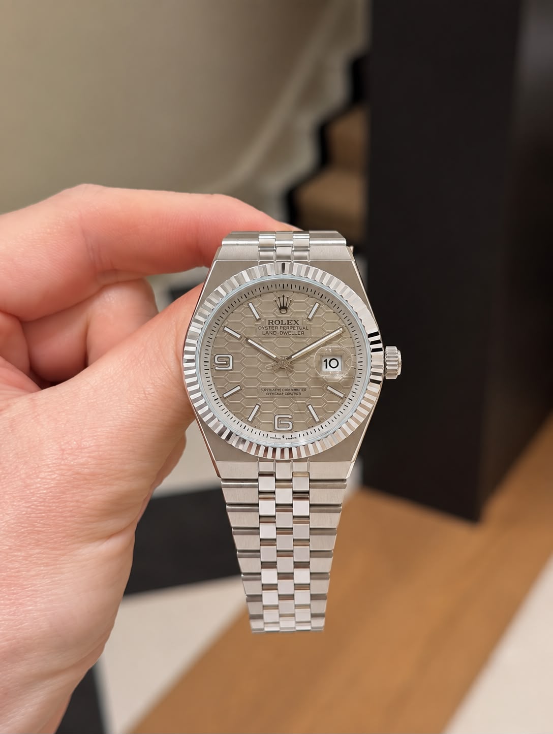 Rolex Grey Textured Dial Quartz