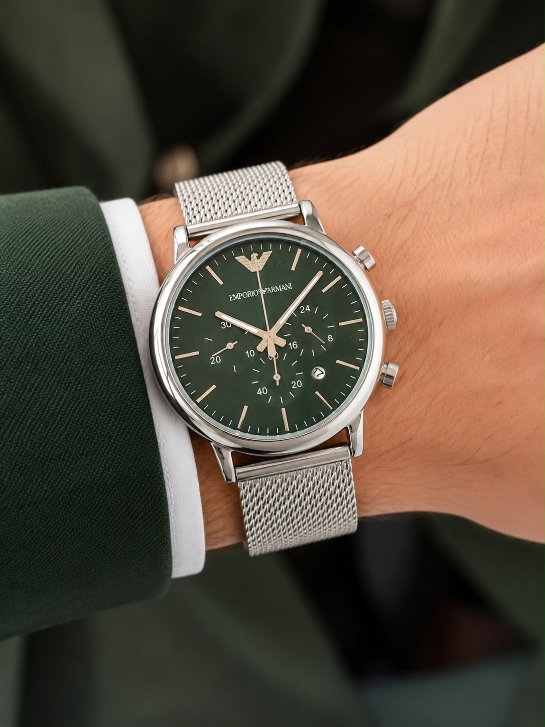 Emporio Armani Green Sunburst Dial Quartz