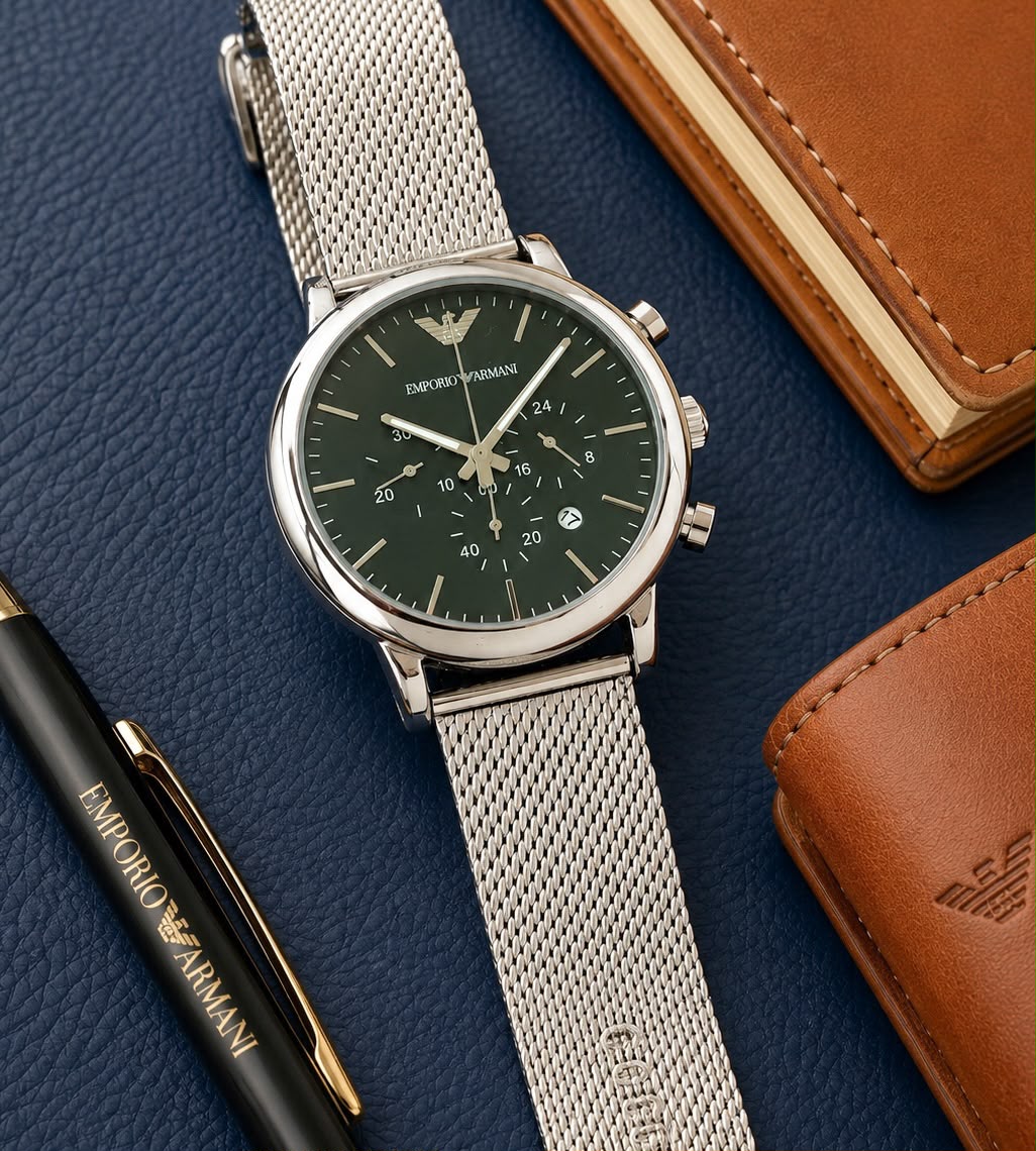 Emporio Armani Green Sunburst Dial Quartz