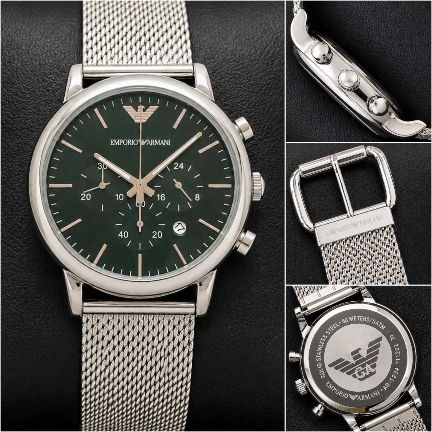Emporio Armani Green Sunburst Dial Quartz