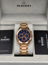 Rado Rosegold Blue Dial Chronograph